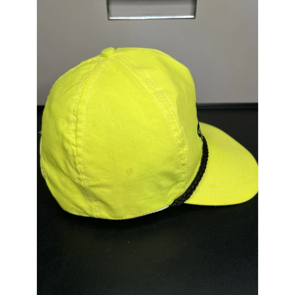Vtg Mr Turkey Hat Trucker Style  Baseball One Size‎ Snapback Cap bright yellow